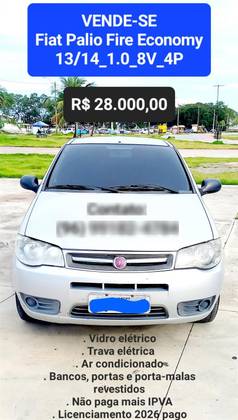 FIAT PALIO 1.0 MPI FIRE ECONOMY 8V FLEX 4P MANUAL
